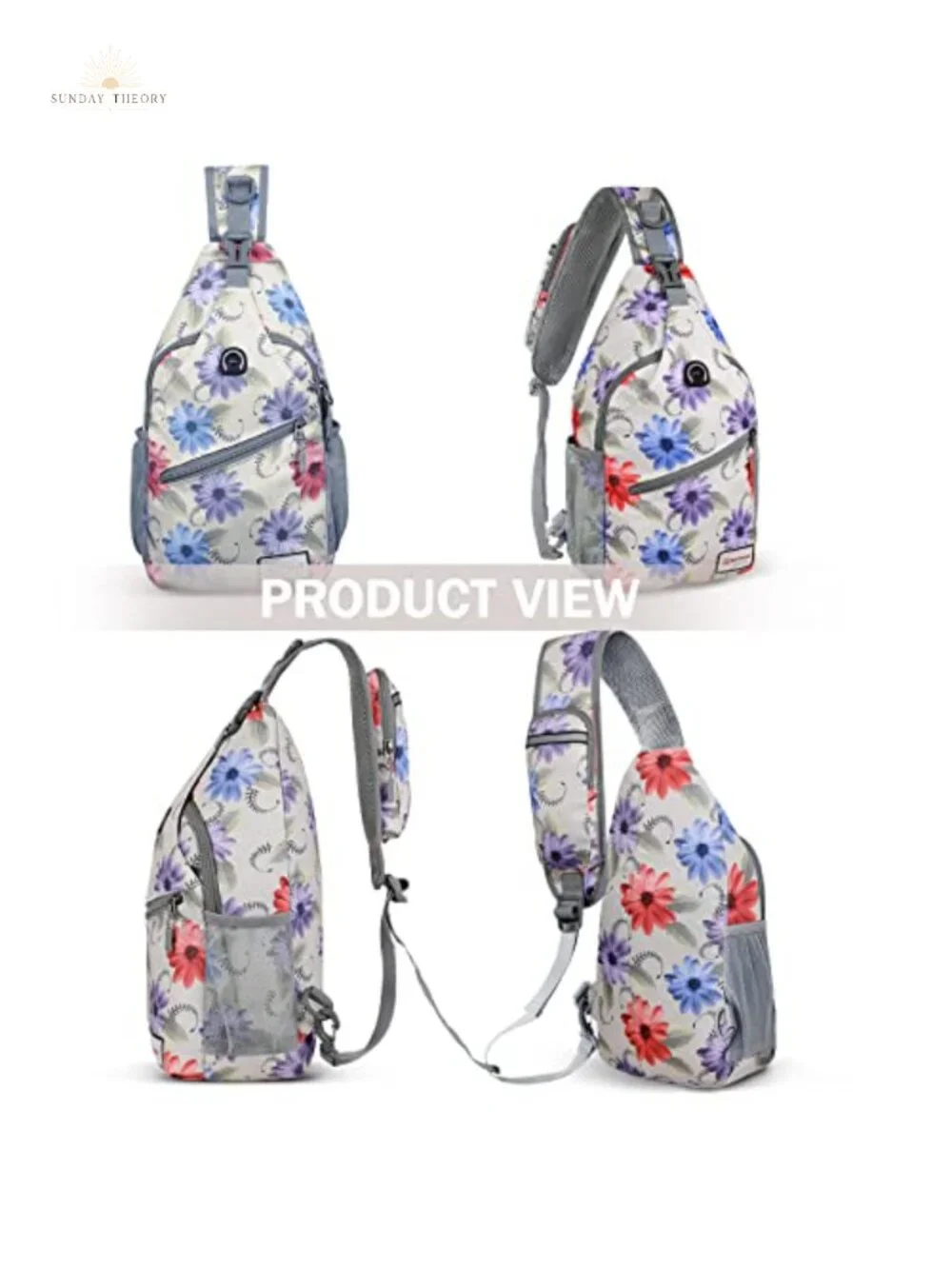 ZOMAKE Sling Bag, Small Crossbody Sling Backpack, Water Resistant, Anti Thief,